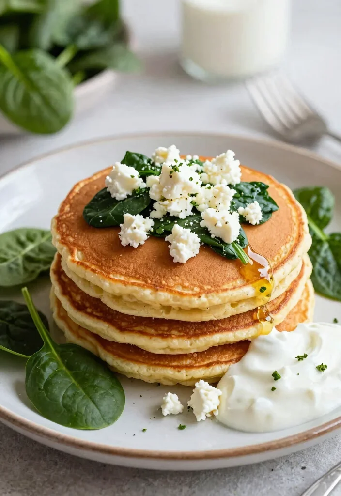 15 Little Spoon Farm Sourdough Ideas: Rustic Artisan Bakes - 5. Savory Sourdough Pancakes with Spinach and Feta 1