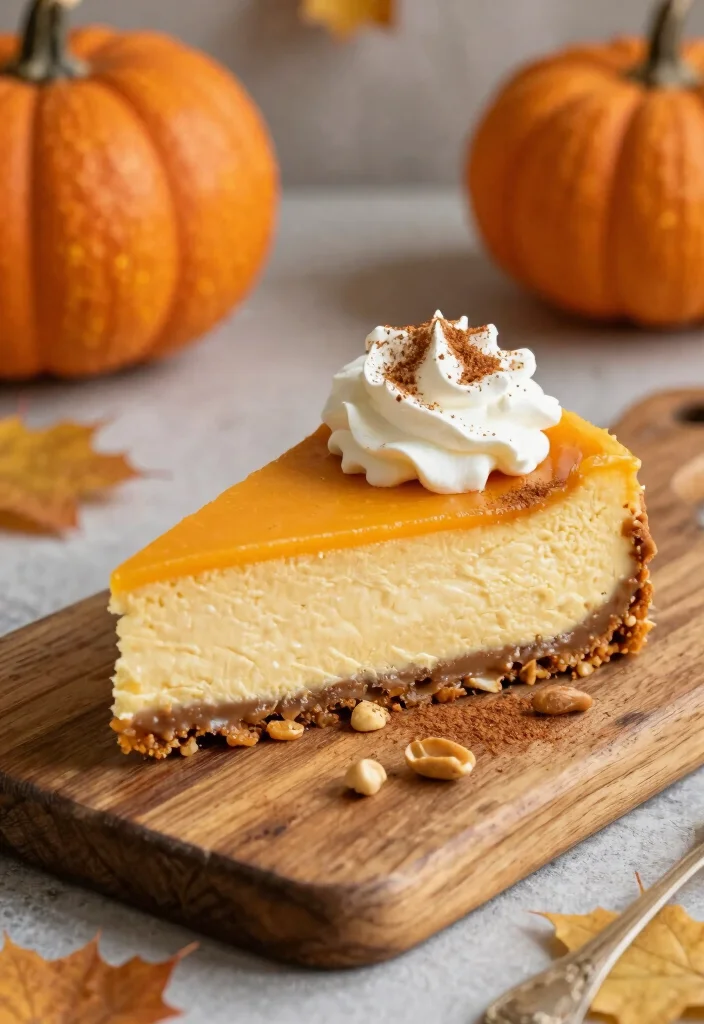 15 No Bake Peanut Butter Cheesecake Ideas: Rich Easy Treats - 15. Pumpkin Peanut Butter Cheesecake 1