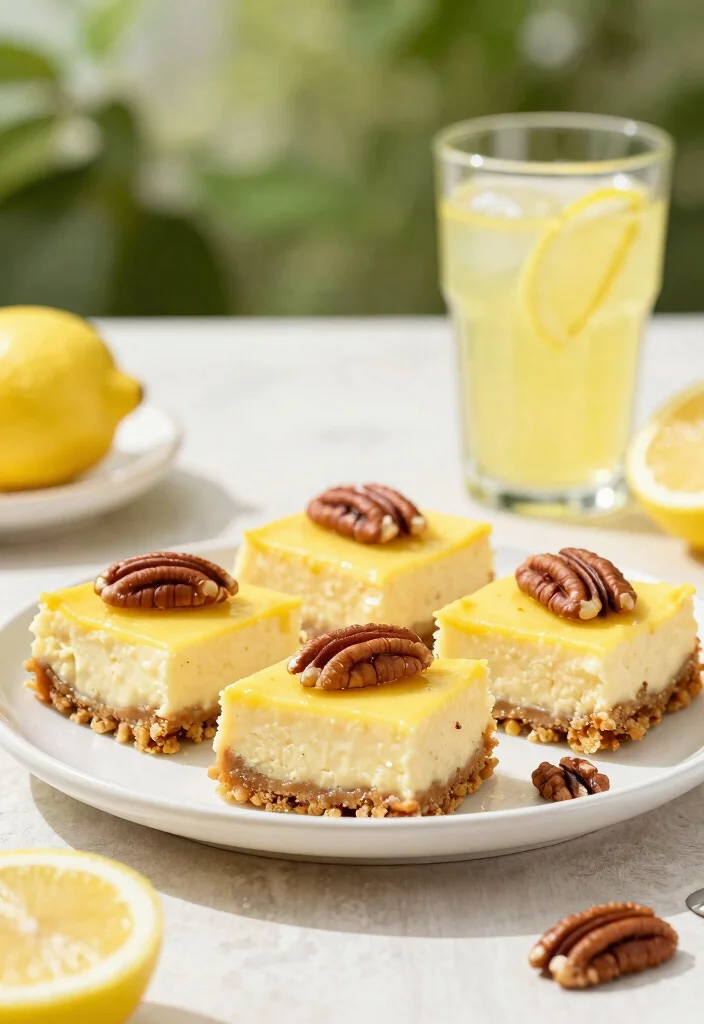 15 Pecan Cheesecake Bars Ideas Crunchy Creamy Layers - 10. Lemon Pecan Cheesecake Bars 1