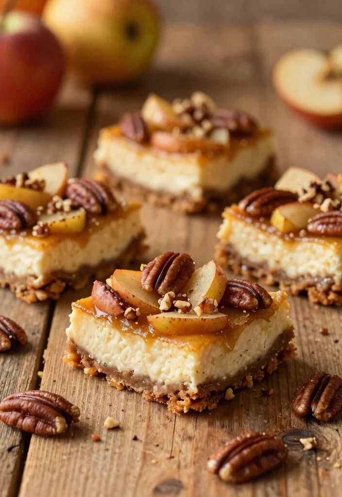 15 Pecan Cheesecake Bars Ideas Crunchy Creamy Layers - 14. Apple Cinnamon Pecan Cheesecake Bars 1