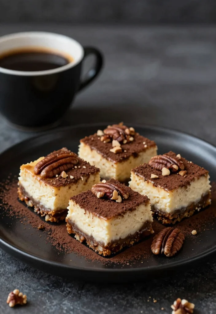 15 Pecan Cheesecake Bars Ideas Crunchy Creamy Layers - 15. Espresso Pecan Cheesecake Bars 1