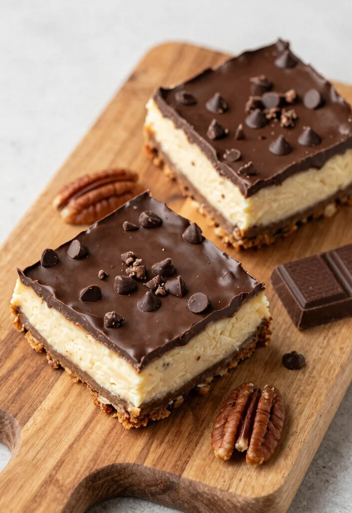15 Pecan Cheesecake Bars Ideas Crunchy Creamy Layers - 2. Chocolate Chip Pecan Cheesecake Bars 1