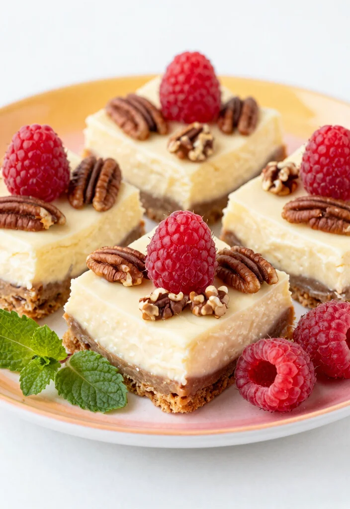 15 Pecan Cheesecake Bars Ideas Crunchy Creamy Layers - 7. Raspberry Pecan Cheesecake Bars 1