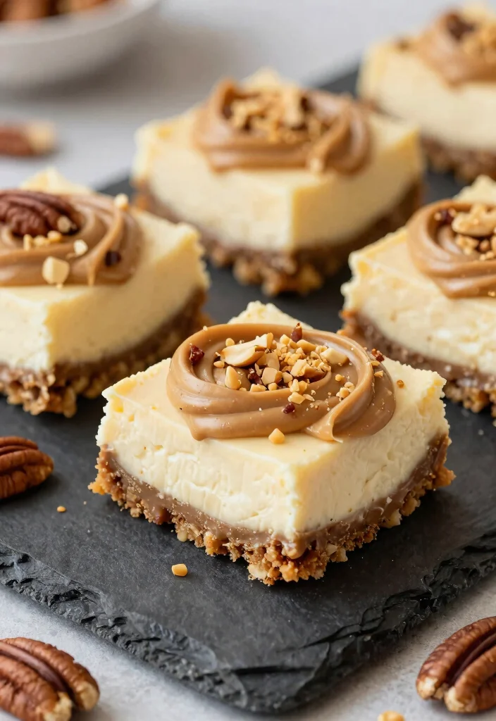 15 Pecan Cheesecake Bars Ideas Crunchy Creamy Layers - 9. Peanut Butter Pecan Cheesecake Bars 1