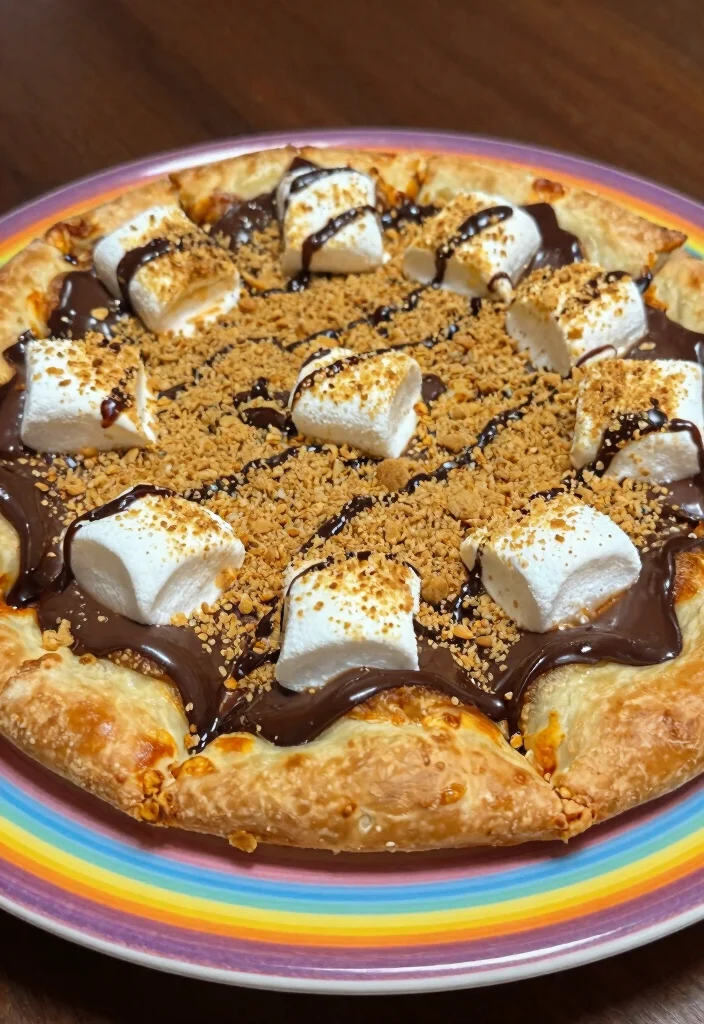 15 Puff Pastry Pizza Ideas: Flaky Fast Appetizers - 15. S'mores Puff Pastry Pizza 1