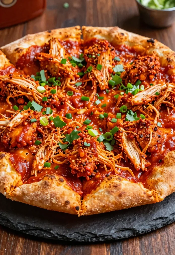 15 Puff Pastry Pizza Ideas: Flaky Fast Appetizers - 8. Sweet and Spicy Sriracha Chicken Puff Pastry Pizza 1