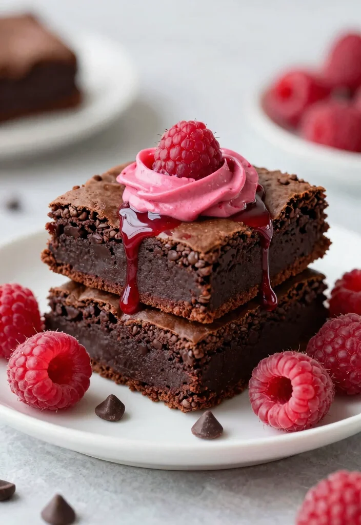 15 Raspberry Cookie Run Ideas Inspired Fan Art and Desserts - 6. Raspberry Cookie Brownies 1