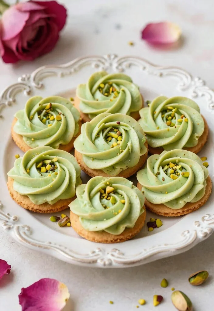 15 Rosettes Cookie Recipe Ideas: Crisp Classic Holiday Treats - 9. Pistachio Rose Rosettes 1