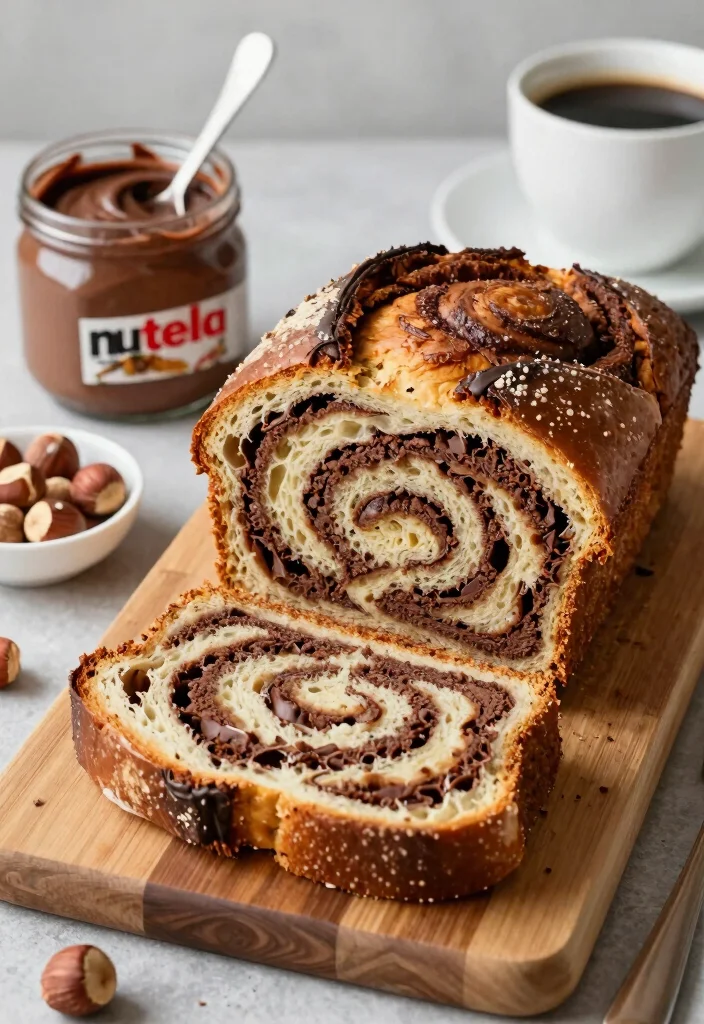 15 Sourdough Cinnamon Bread Ideas: Sweet Swirled Loaves - 11. Nutella Swirl Sourdough Cinnamon Bread 1