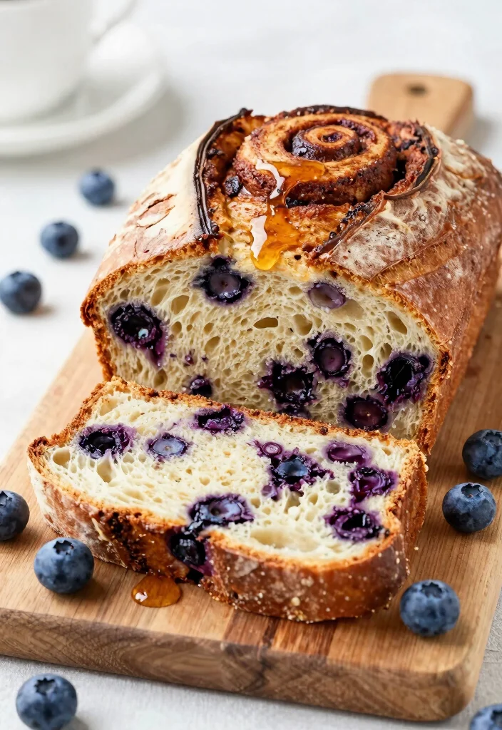 15 Sourdough Cinnamon Bread Ideas: Sweet Swirled Loaves - 14. Blueberry Maple Sourdough Cinnamon Bread 1