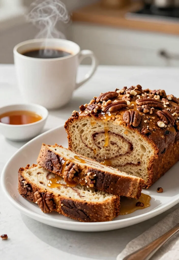 15 Sourdough Cinnamon Bread Ideas: Sweet Swirled Loaves - 2. Maple Pecan Sourdough Cinnamon Loaf 1