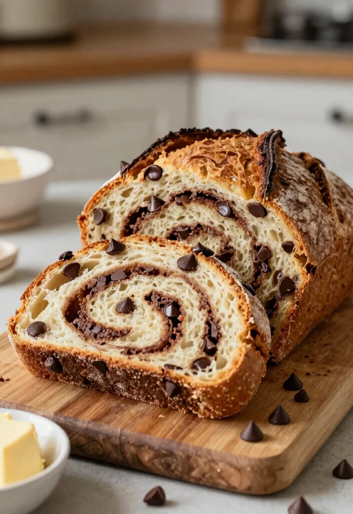 15 Sourdough Cinnamon Bread Ideas: Sweet Swirled Loaves - 3. Chocolate Chip Sourdough Cinnamon Bread 1