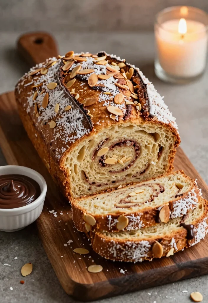 15 Sourdough Cinnamon Bread Ideas: Sweet Swirled Loaves - 6. Almond Joy Sourdough Cinnamon Bread 1