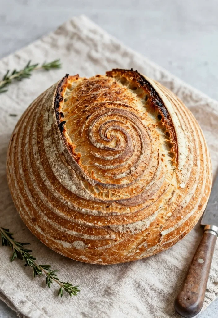 15 Sourdough Cut Designs Ideas: Beautiful Scoring Patterns - 11. Spiral Design 1