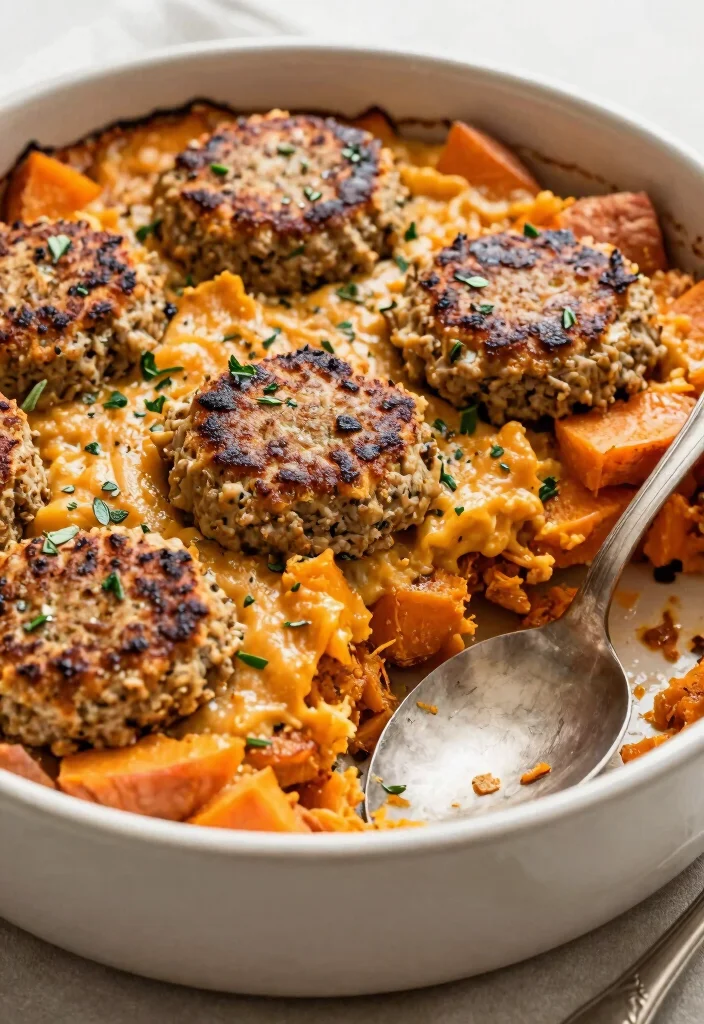 16 Baked Hamburger Steak Ideas: Savory Oven Classics - 12. Sweet Potato and Baked Hamburger Steak Casserole 1