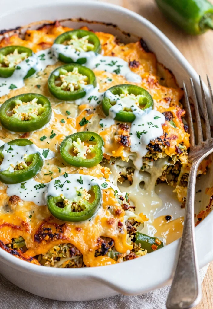 16 Baked Hamburger Steak Ideas: Savory Oven Classics - 7. Jalapeño Popper Baked Hamburger Steak 1