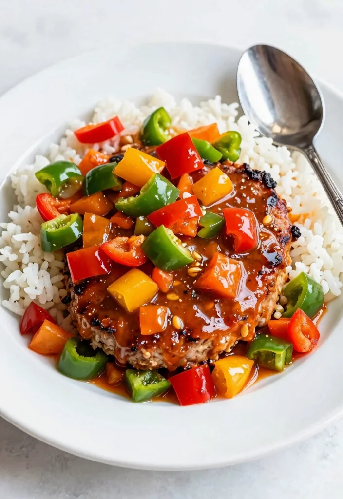 16 Baked Hamburger Steak Ideas: Savory Oven Classics - 9. Asian-Inspired Sweet and Sour Baked Hamburger Steak 1