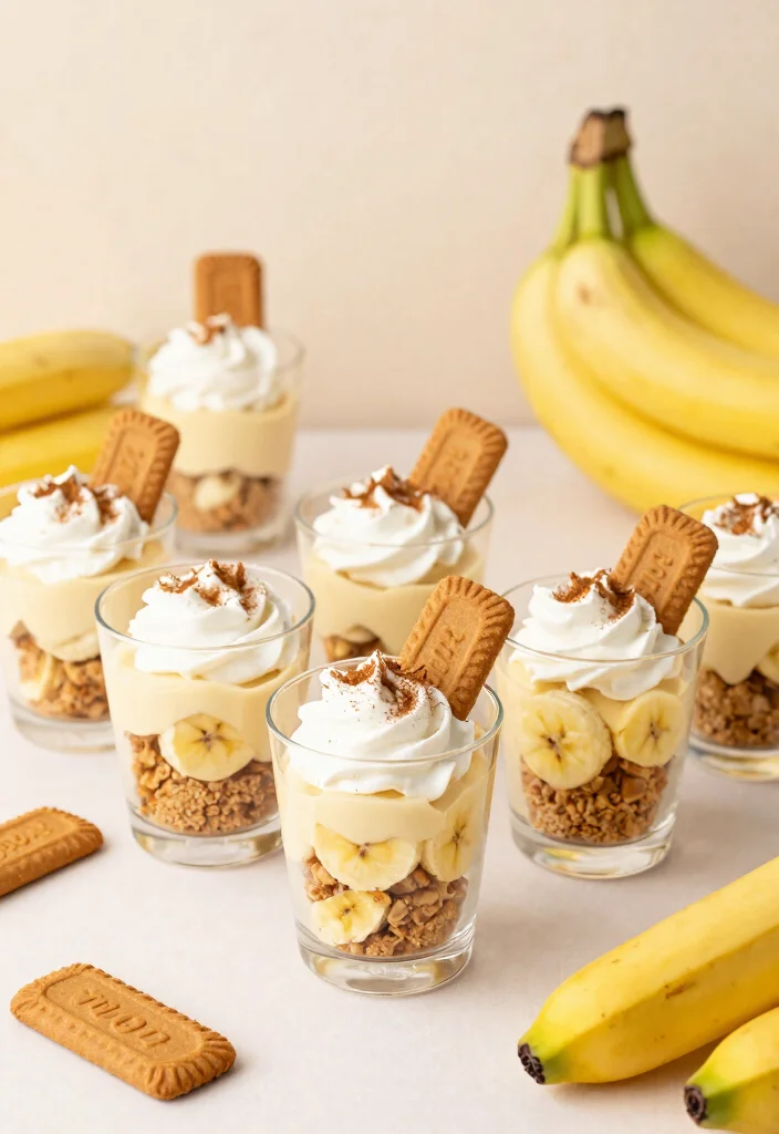 16 Biscoff Banana Pudding Ideas: Creamy Spiced Twist - 2. Biscoff Banana Pudding Parfaits 1