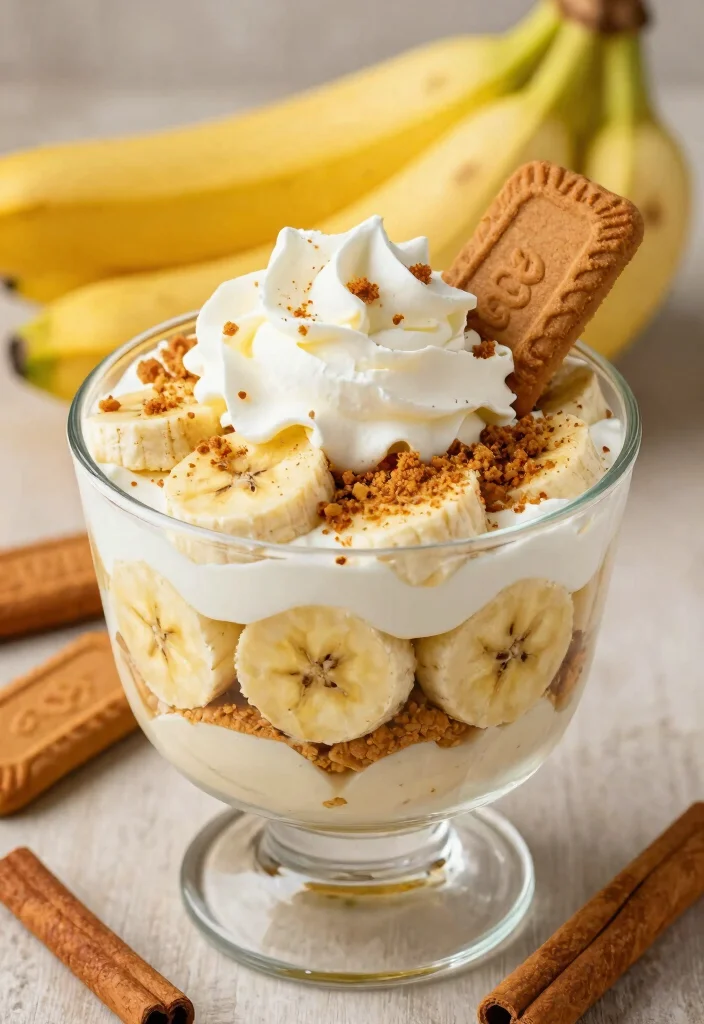 16 Biscoff Banana Pudding Ideas: Creamy Spiced Twist - 5. Spiced Biscoff Banana Pudding Trifle 1