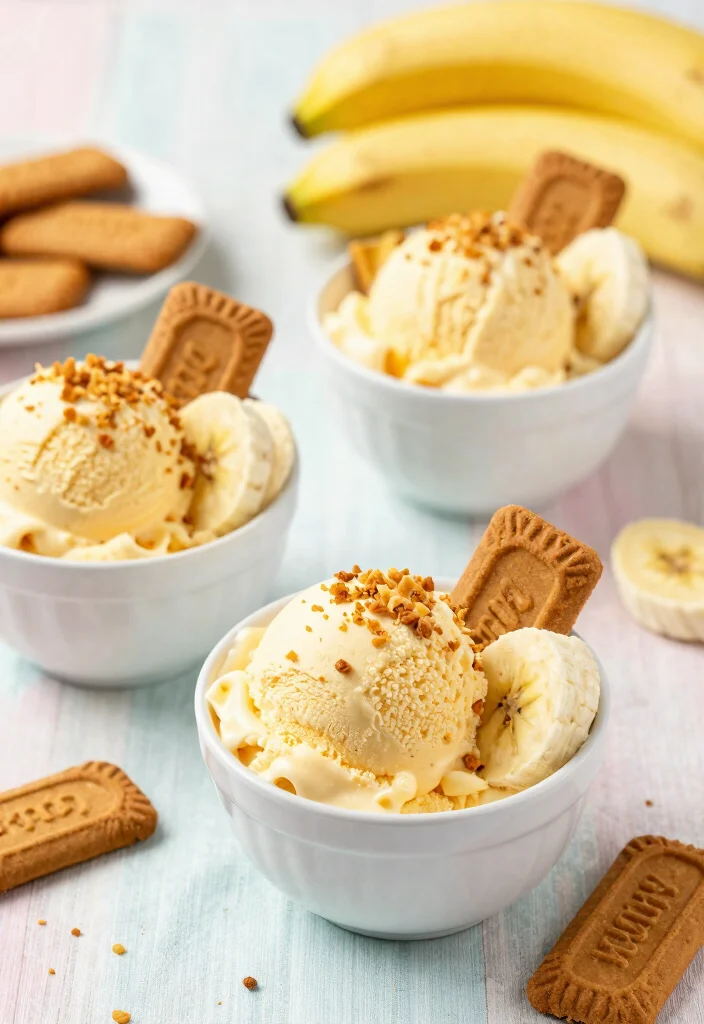 16 Biscoff Banana Pudding Ideas: Creamy Spiced Twist - 6. Biscoff Banana Pudding Ice Cream 1