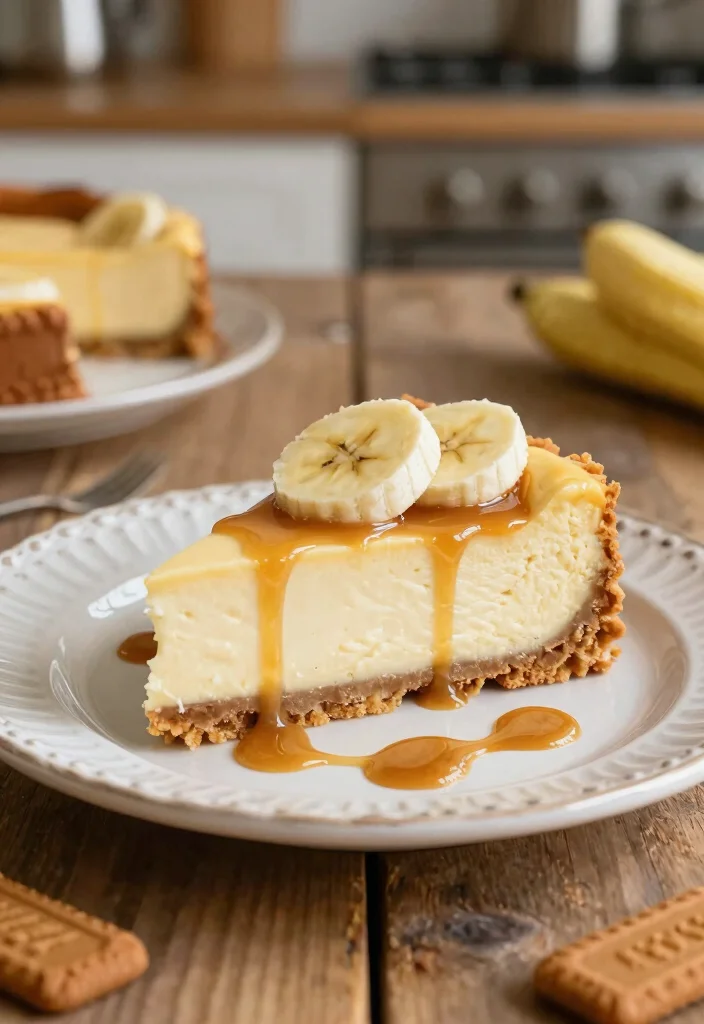 16 Biscoff Banana Pudding Ideas: Creamy Spiced Twist - 7. Biscoff Banana Pudding Cheesecake 1