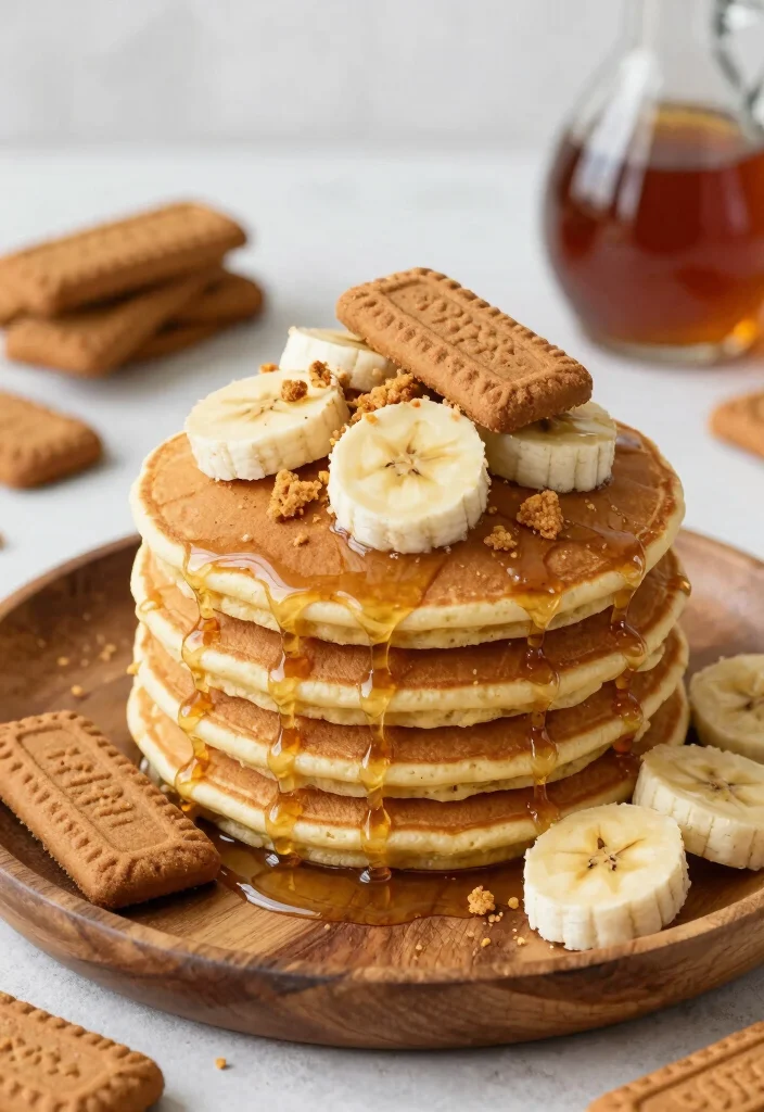 16 Biscoff Banana Pudding Ideas: Creamy Spiced Twist - 9. Biscoff and Banana Pudding Pancakes 1