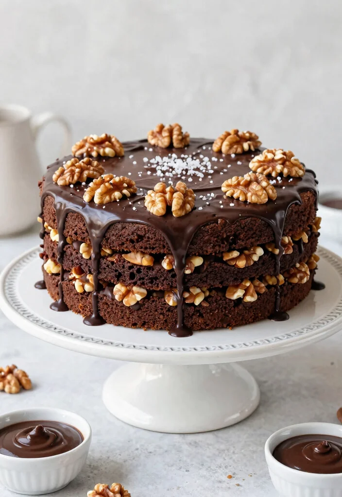 16 Brownie Cake Ideas: Layered Chocolate Desserts - 2. Nutty Chocolate Swirl Brownie Cake 1