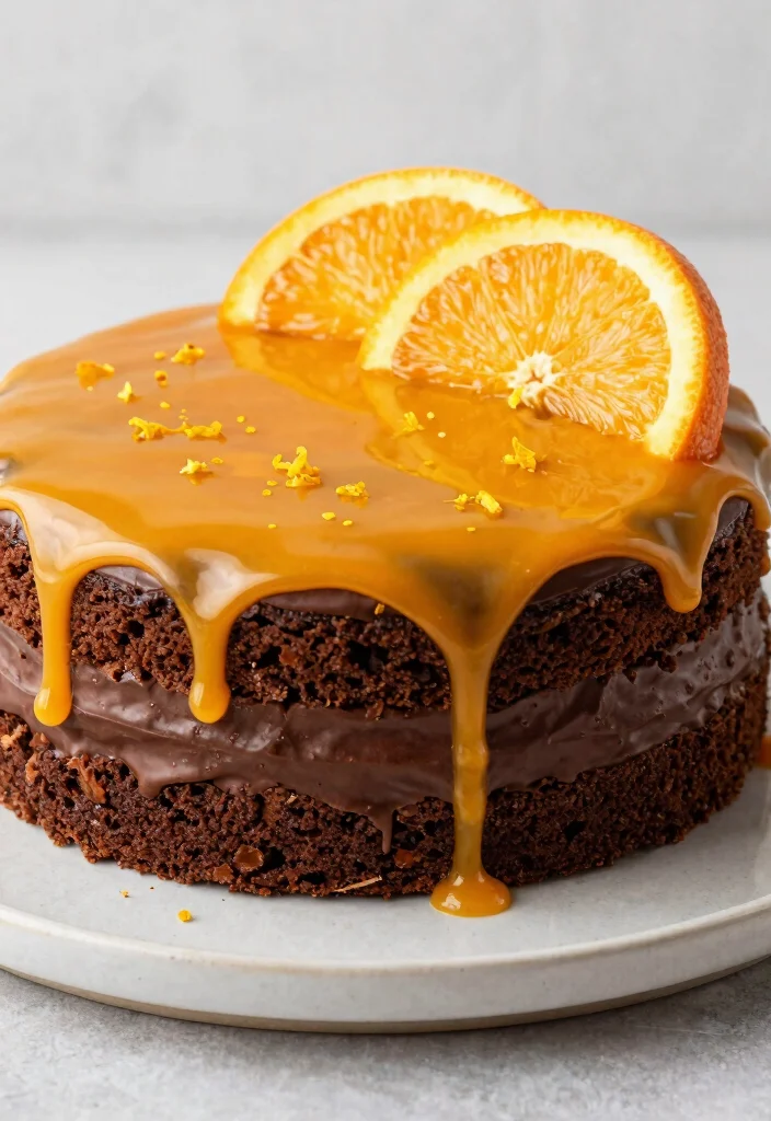 16 Brownie Cake Ideas: Layered Chocolate Desserts - 8. Orange Chocolate Brownie Cake 1