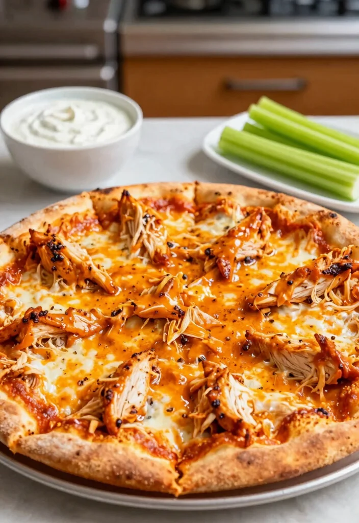 16 Bubble Up Pizza Ideas: Easy Biscuit Bake - 11. Buffalo Chicken Bubble Up Pizza 1