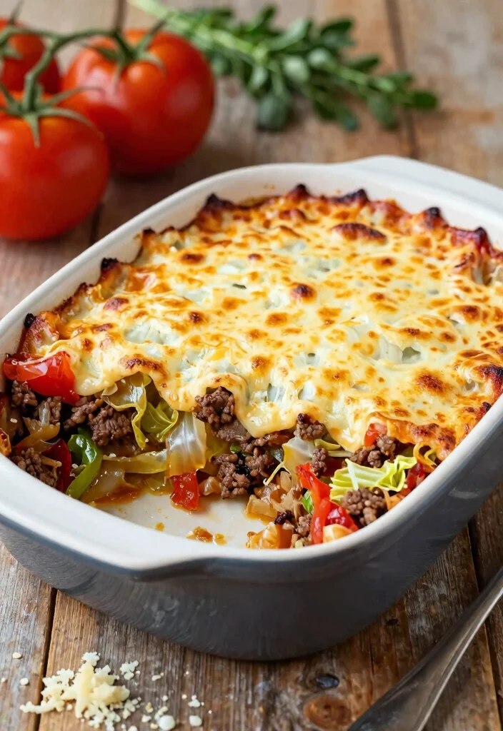 16 Cabbage and Hamburger Recipes for Cozy Budget Comfort Meals - 2. Cheesy Cabbage and Beef Casserole 1