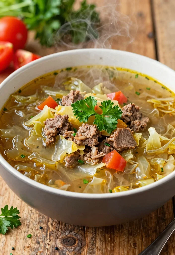 16 Cabbage and Hamburger Recipes for Cozy Budget Comfort Meals - 6. Cabbage and Hamburger Soup 1