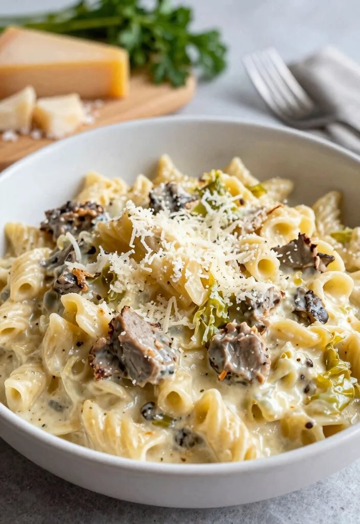 16 Cabbage and Hamburger Recipes for Cozy Budget Comfort Meals - 9. Creamy Cabbage and Hamburger Pasta 1