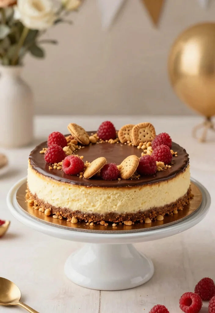 16 Cheesecake Birthday Cake Decoration Ideas: Elegant Fun Designs - 15. Cheesecake with Layered Mousse Topping 1