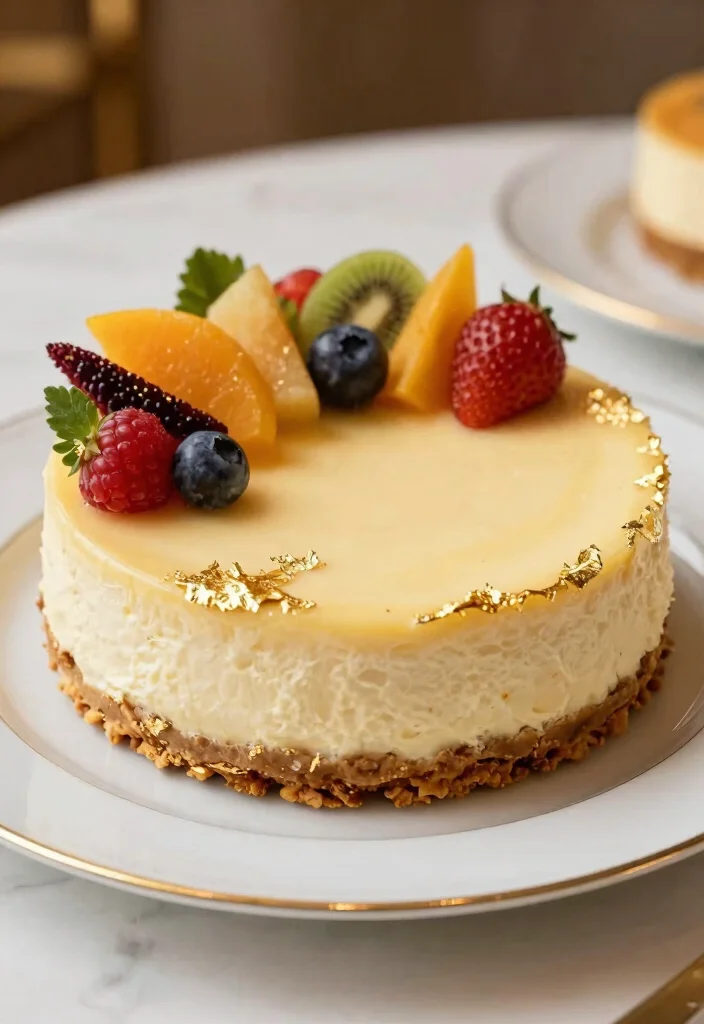 16 Cheesecake Birthday Cake Decoration Ideas: Elegant Fun Designs - 5. Elegant Gold Accents 1