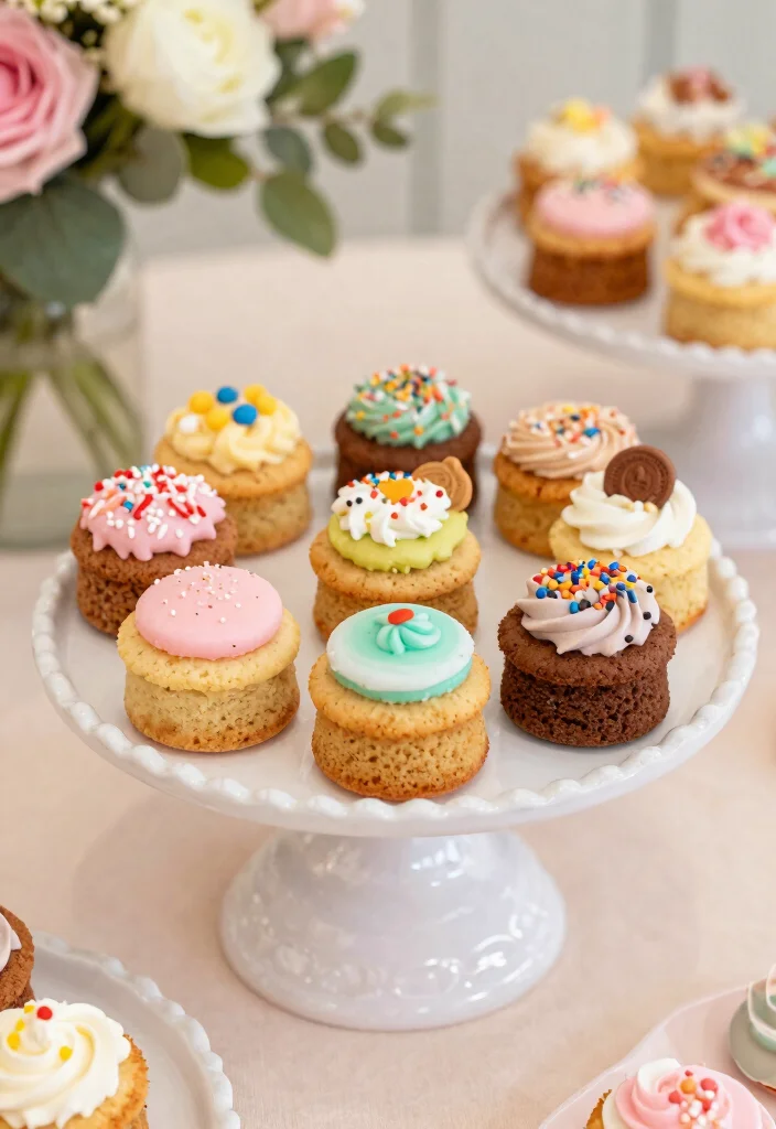 16 Cookie Cake Wedding Cakes Ideas for Your Fun Modern Dessert Table - 11. Mini Cookie Cake Bites 1