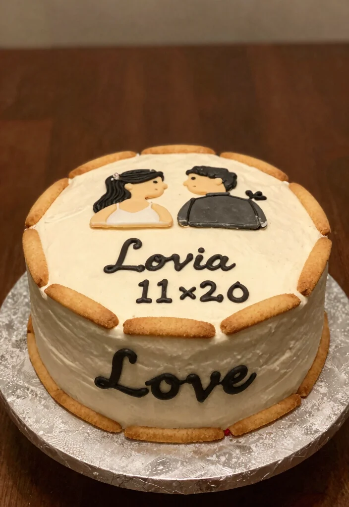 16 Cookie Cake Wedding Cakes Ideas for Your Fun Modern Dessert Table - 15. Cookie Cake with a Personal Touch 1