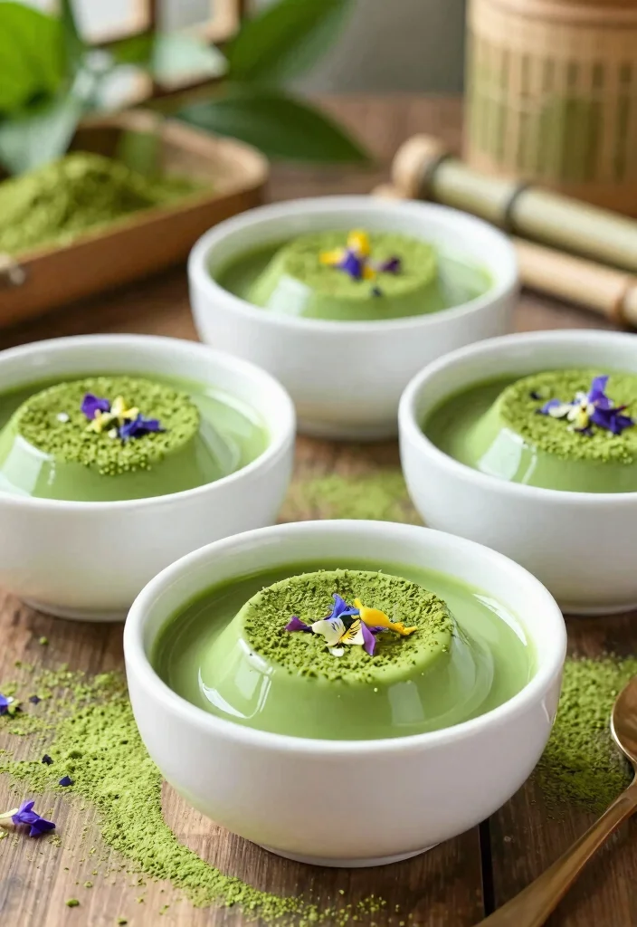 16 Homemade Pudding Recipe Ideas: Smooth, Creamy Classics - 3. Matcha Green Tea Pudding 1