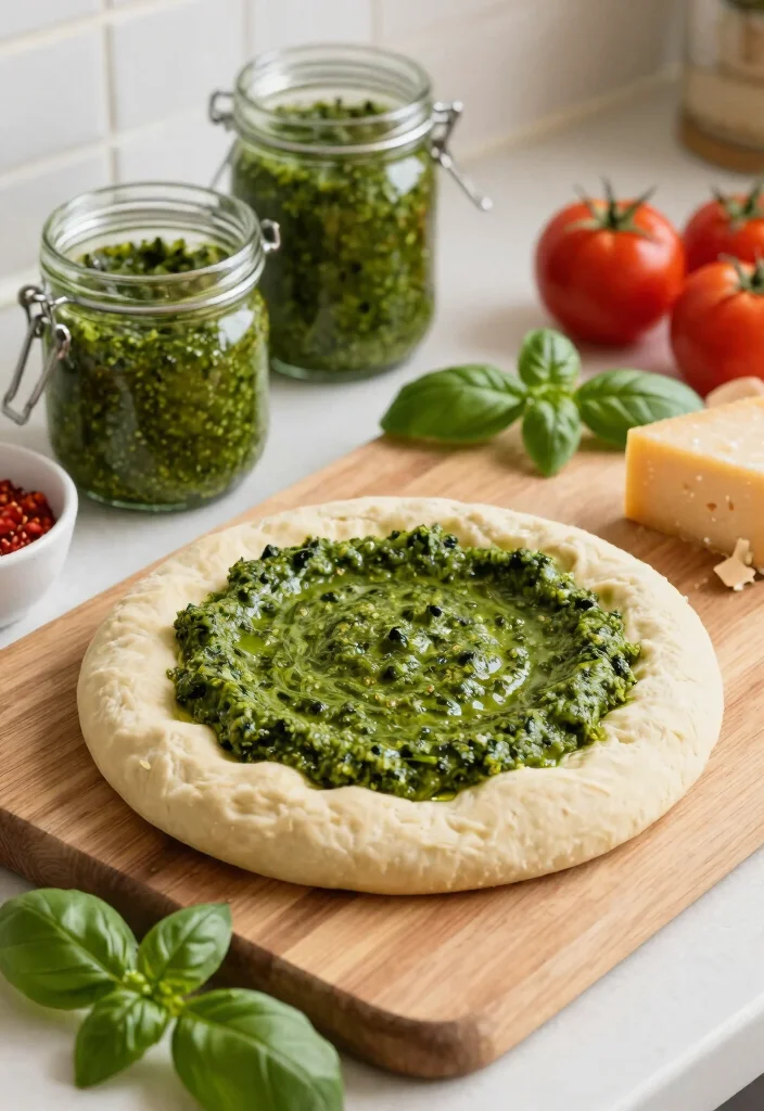 16 Pizza Dough Recipe Ideas: Soft, Chewy Homemade Bases - 12. Pesto Pizza Dough 1