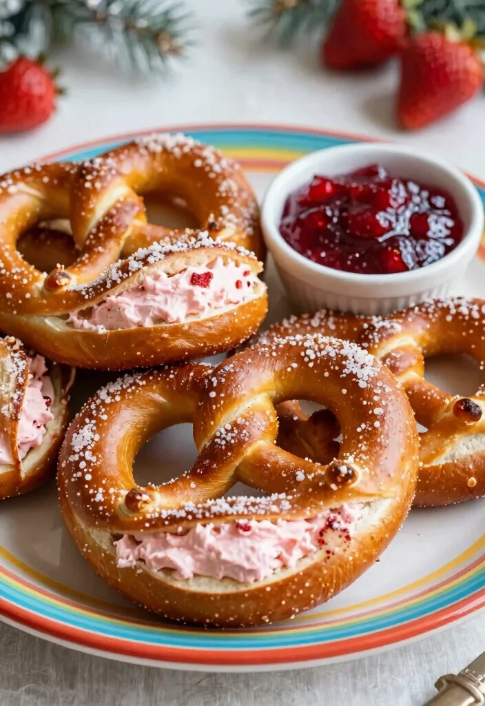 16 Sourdough Discard Pretzels Ideas: Soft Chewy Treats - 14. Strawberry Cream Cheese Sourdough Pretzels 1