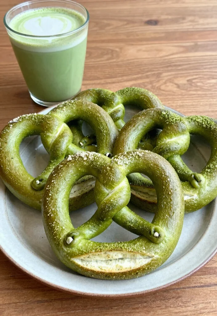 16 Sourdough Discard Pretzels Ideas: Soft Chewy Treats - 16. Matcha Green Tea Sourdough Pretzels 1