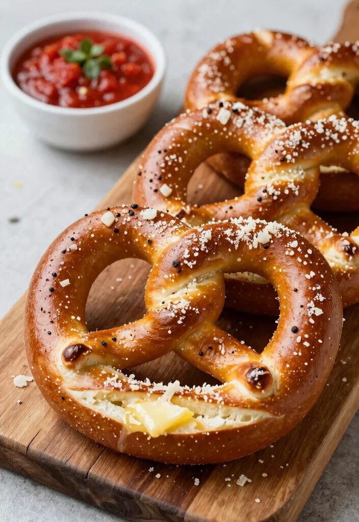 16 Sourdough Discard Pretzels Ideas: Soft Chewy Treats - 6. Garlic Parmesan Sourdough Pretzels 1