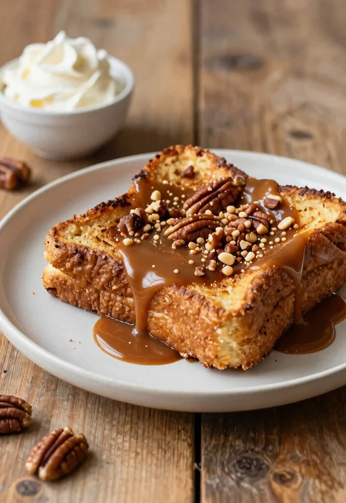 16 Sourdough French Toast Casserole Ideas: Cozy Brunch Bake - 11. Caramel Pecan Sourdough French Toast Casserole 1