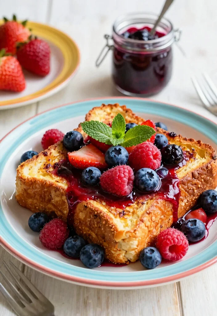16 Sourdough French Toast Casserole Ideas: Cozy Brunch Bake - 2. Berry Bliss Sourdough French Toast Casserole 1