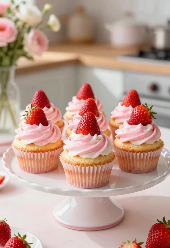 16 Strawberry Cheesecake Cupcakes Ideas Cute Party Desserts - 3. Strawberry Swirl Cheesecake Cupcakes 1