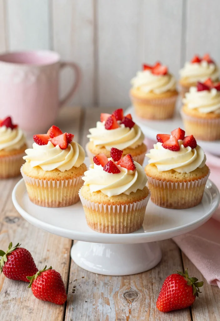 16 Strawberry Cheesecake Cupcakes Ideas Cute Party Desserts - 4. Strawberry Shortcake Cheesecake Cupcakes 1