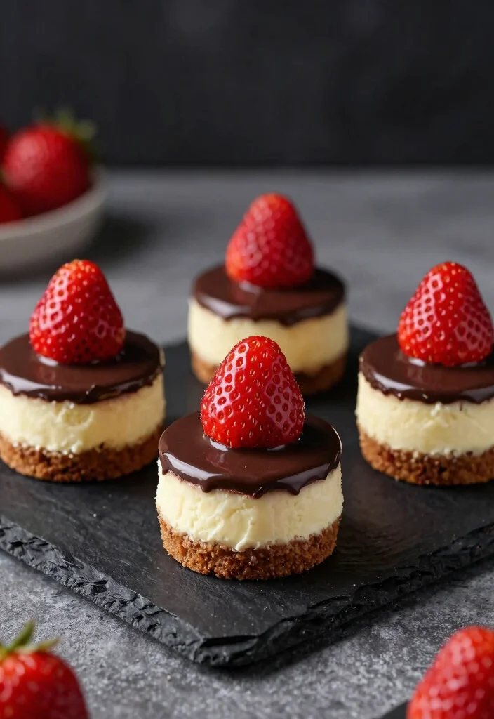 16 Strawberry Cheesecake Cupcakes Ideas Cute Party Desserts - 5. Chocolate-Dipped Strawberry Cheesecake Cupcakes 1
