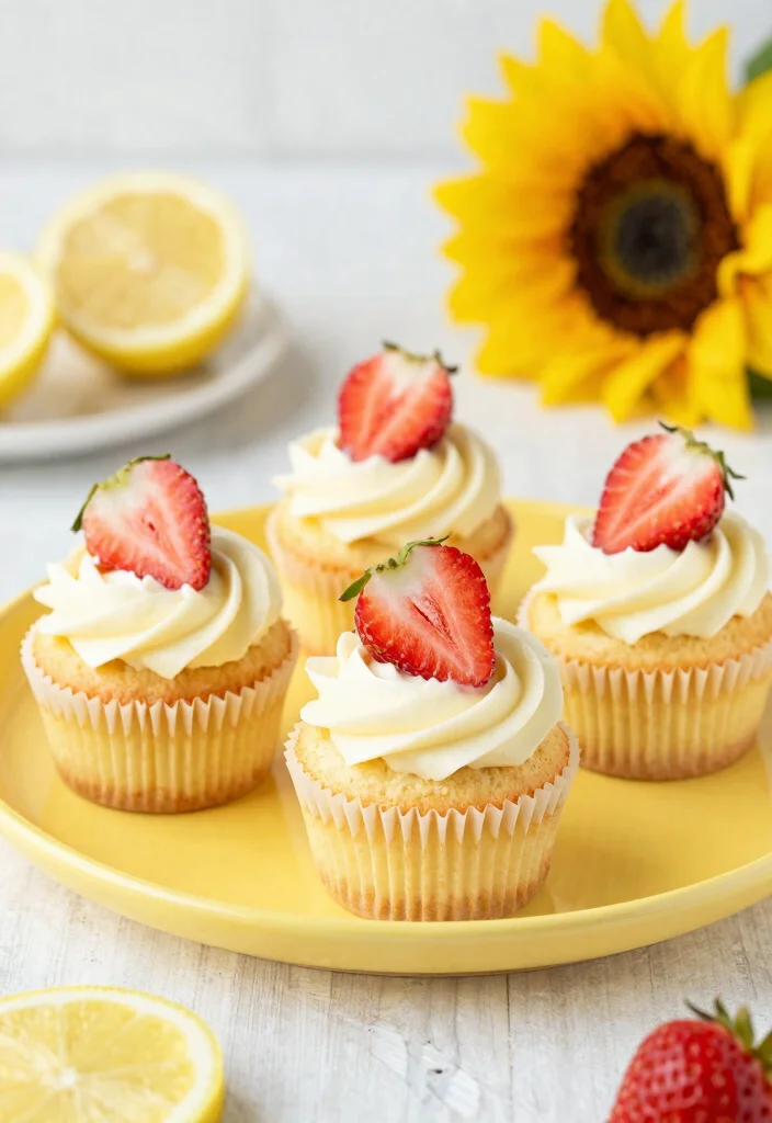 16 Strawberry Cheesecake Cupcakes Ideas Cute Party Desserts - 6. Strawberry Lemonade Cheesecake Cupcakes 1