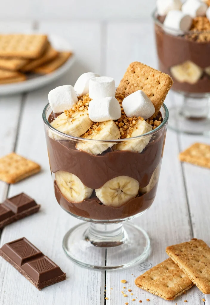 16 Vegan Banana Pudding Ideas: Plant-Based Classic Dessert - 13. S'mores Vegan Banana Pudding 1