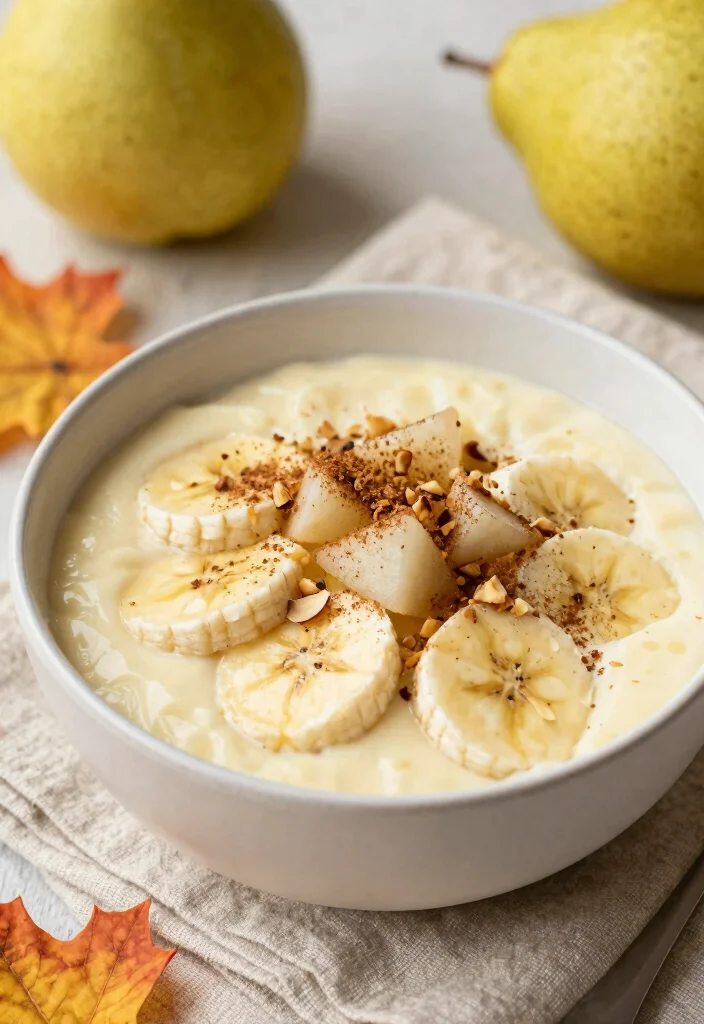 16 Vegan Banana Pudding Ideas: Plant-Based Classic Dessert - 16. Spiced Pear Vegan Banana Pudding 1