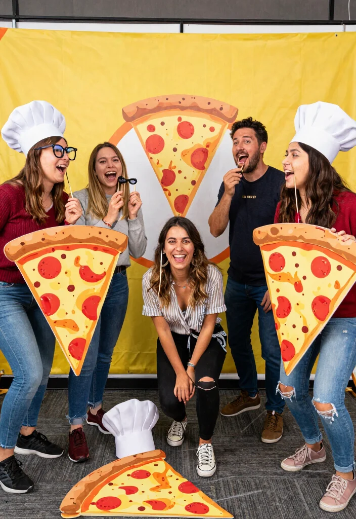 17 Adorable Pizza Baby Shower Ideas for a Themed Celebration - 4. Pizza-themed Photo Booth 1